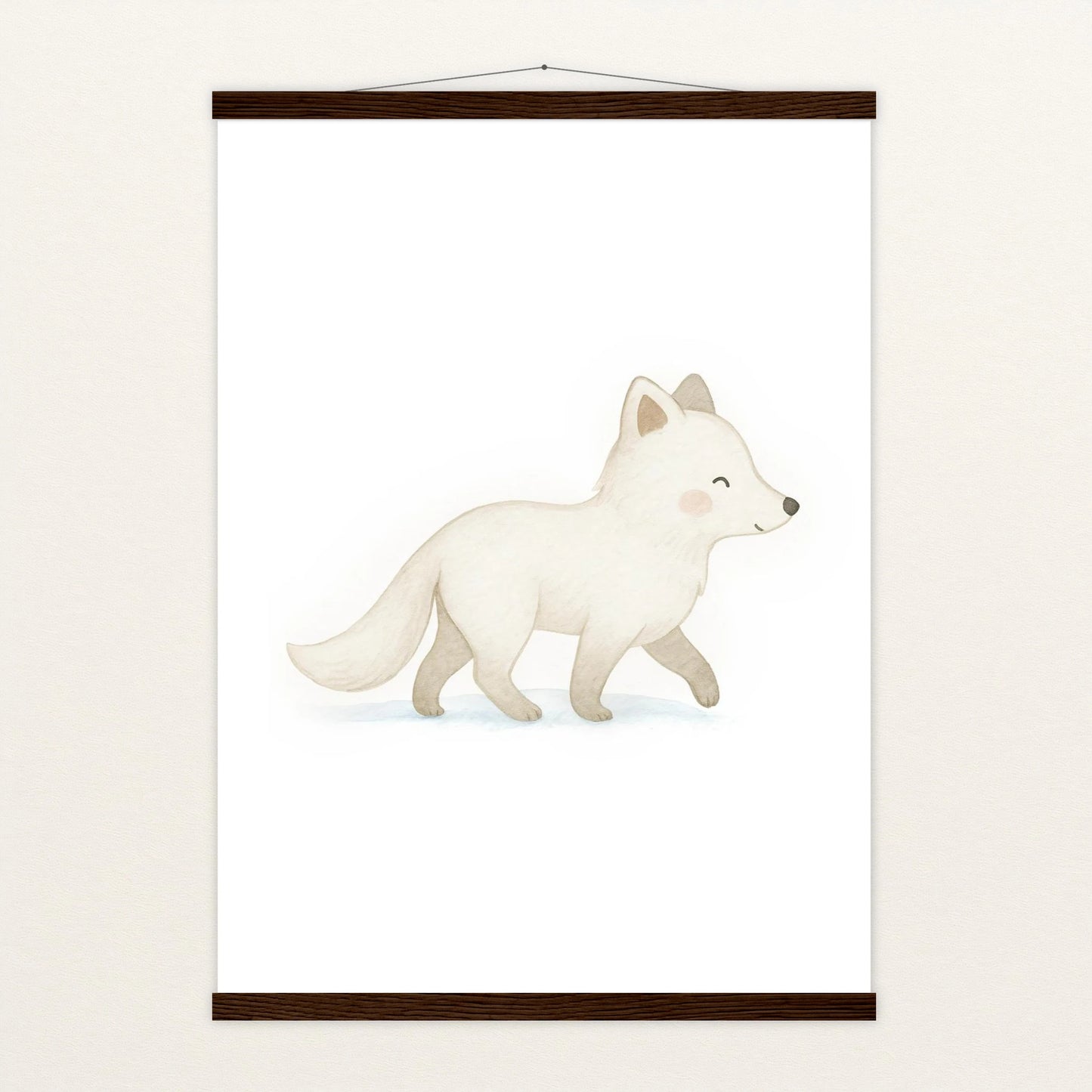 Pino der Polarfuchs Poster mit Leisten von tinylearner