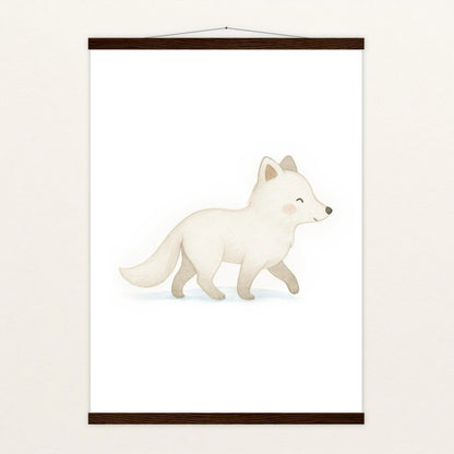Pino der Polarfuchs Poster mit Leisten von tinylearner