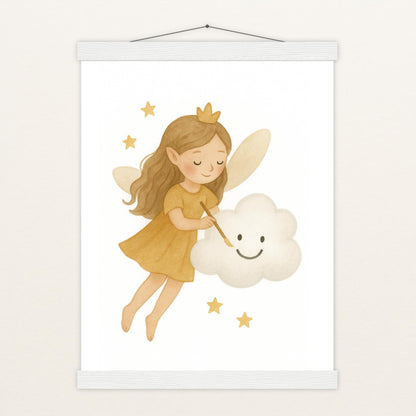 Fina die Fee - Motiv: "Wolke" Poster mit Leisten von tinylearner