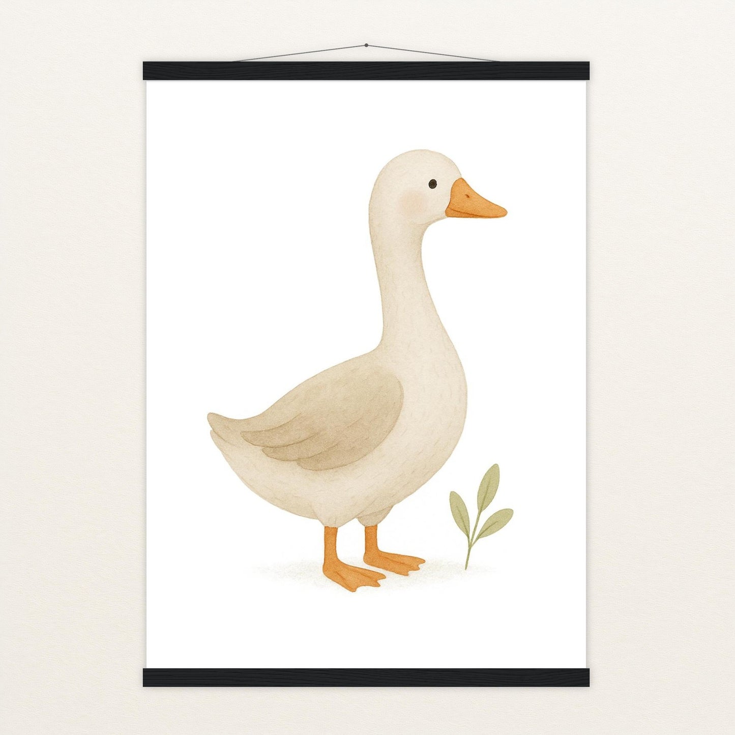 Gusi die Gans Poster mit Leisten von tinylearner