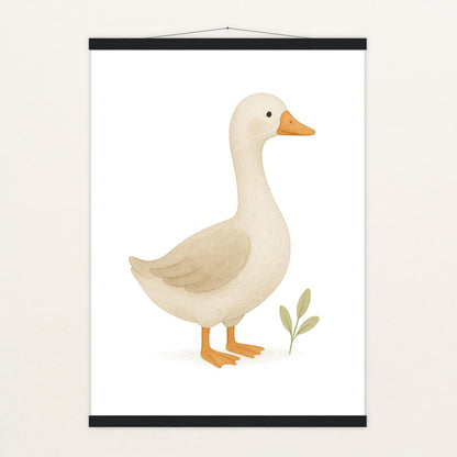 Gusi die Gans Poster mit Leisten von tinylearner