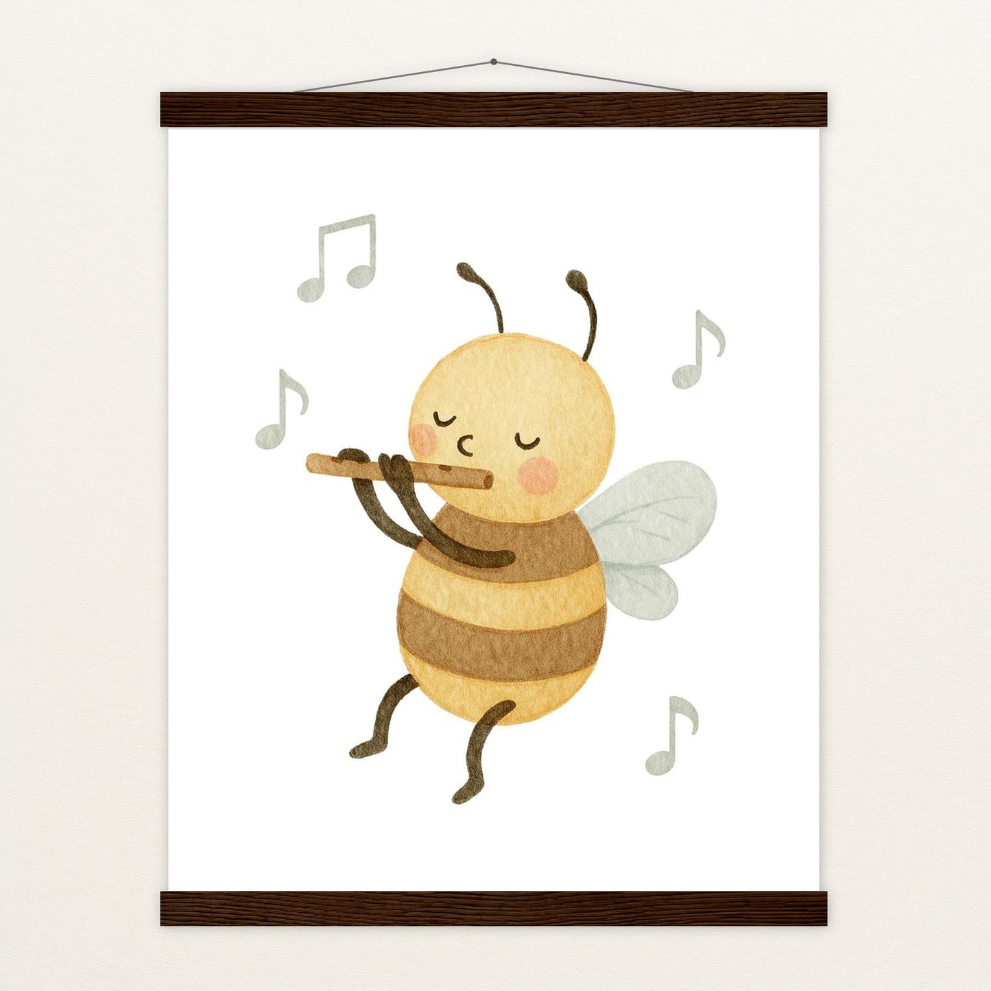 Bibi die Biene - Motiv: "Flöte" Poster mit Leisten von tinylearner