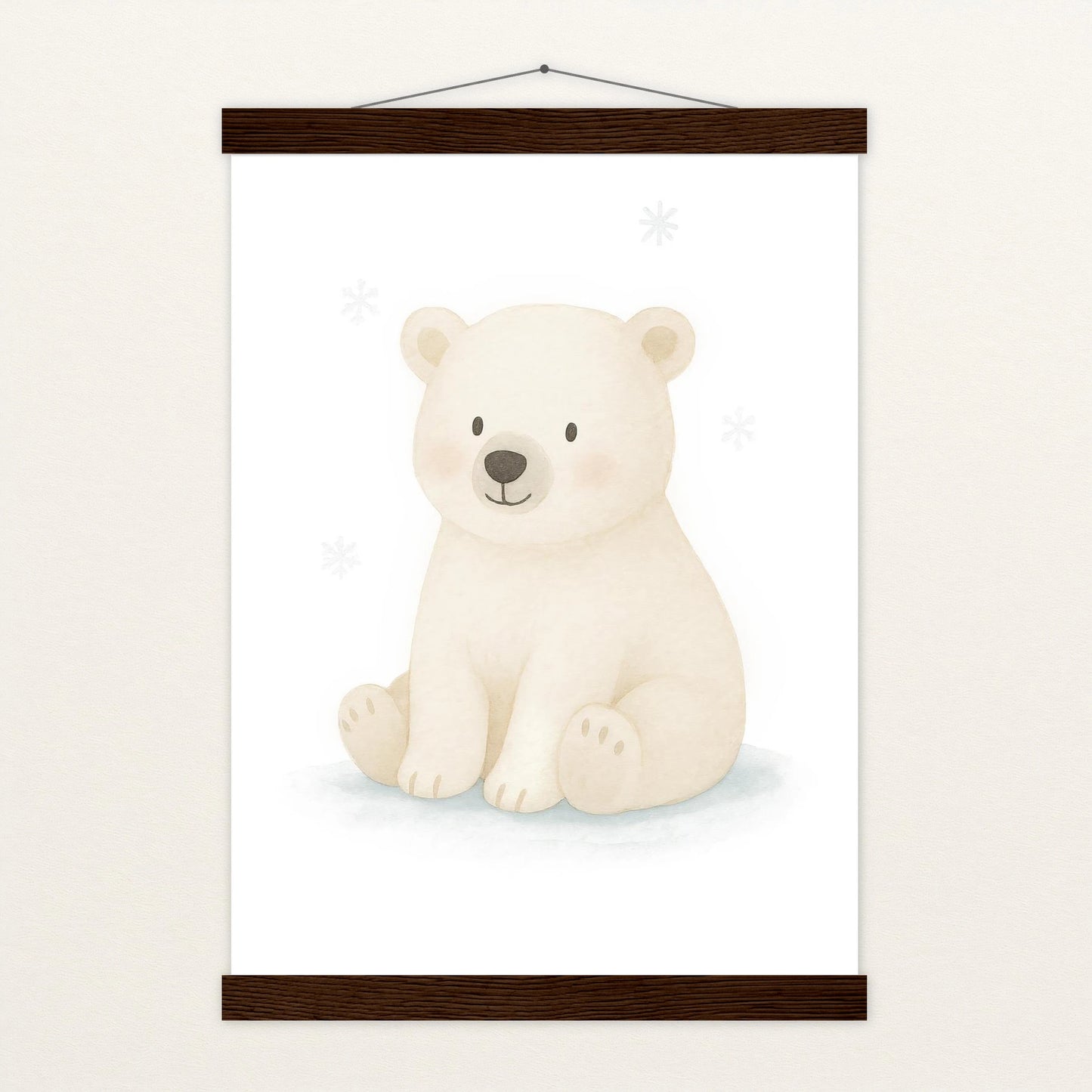 Pummel der Polarbär Poster mit Leisten von tinylearner