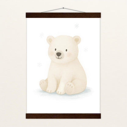 Pummel der Polarbär Poster mit Leisten von tinylearner