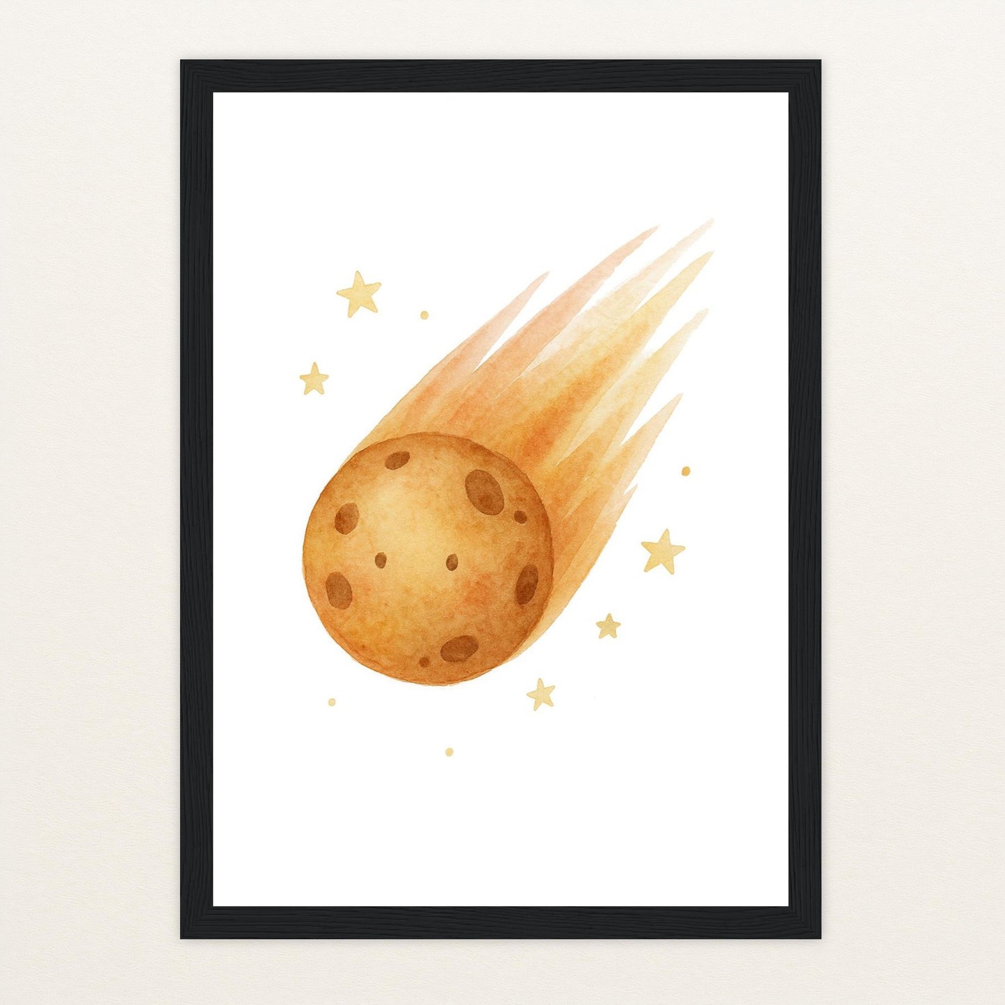 Asteroid Poster mit Holzrahmen von tinylearner