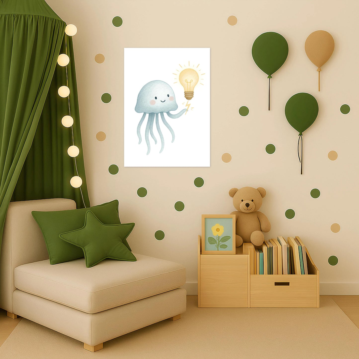 Quinn die Qualle - Motiv: "Glühbirne" Poster von tinylearner