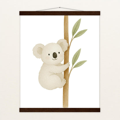 Kori der Koala Poster mit Leisten von tinylearner