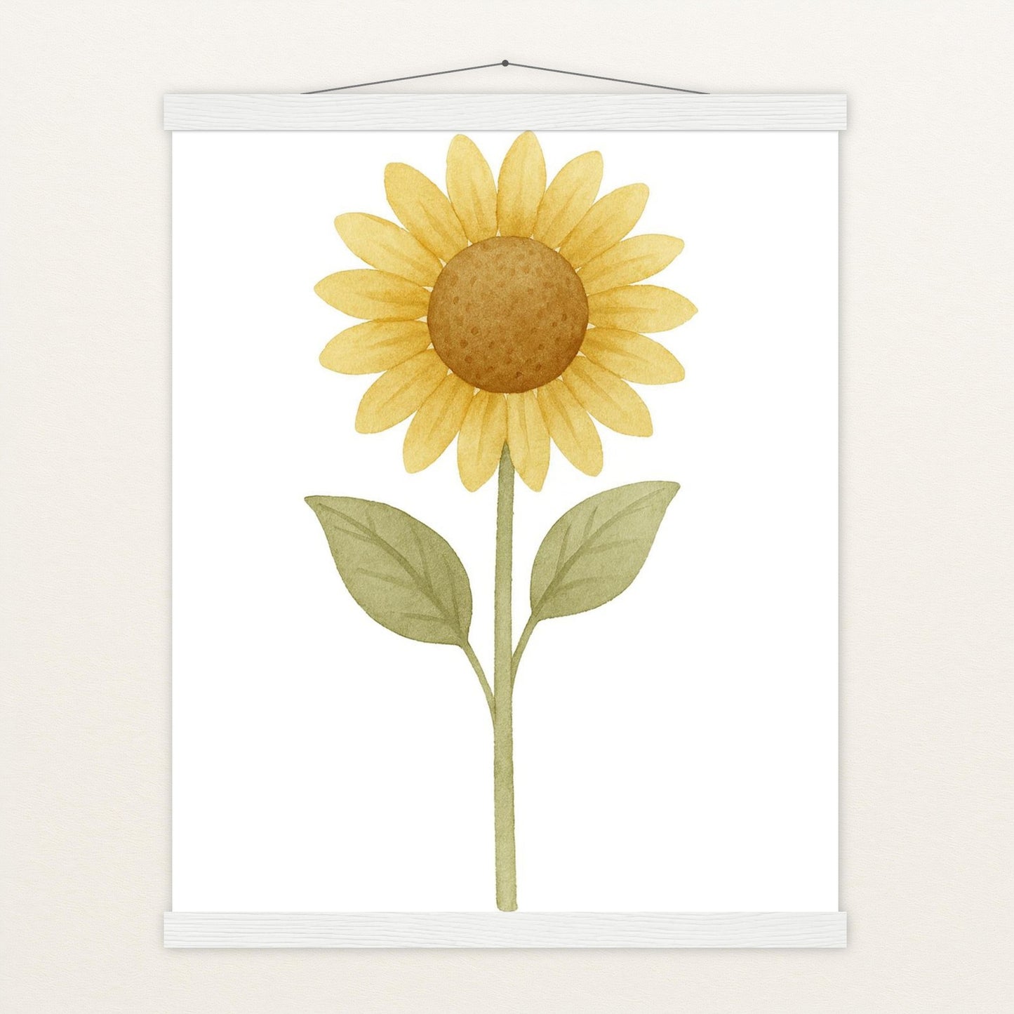 Sonnenblume Poster mit Leisten von tinylearner
