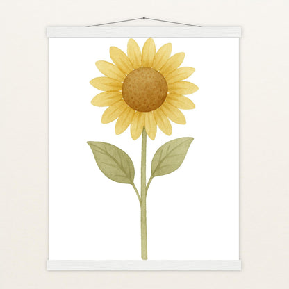Sonnenblume Poster mit Leisten von tinylearner