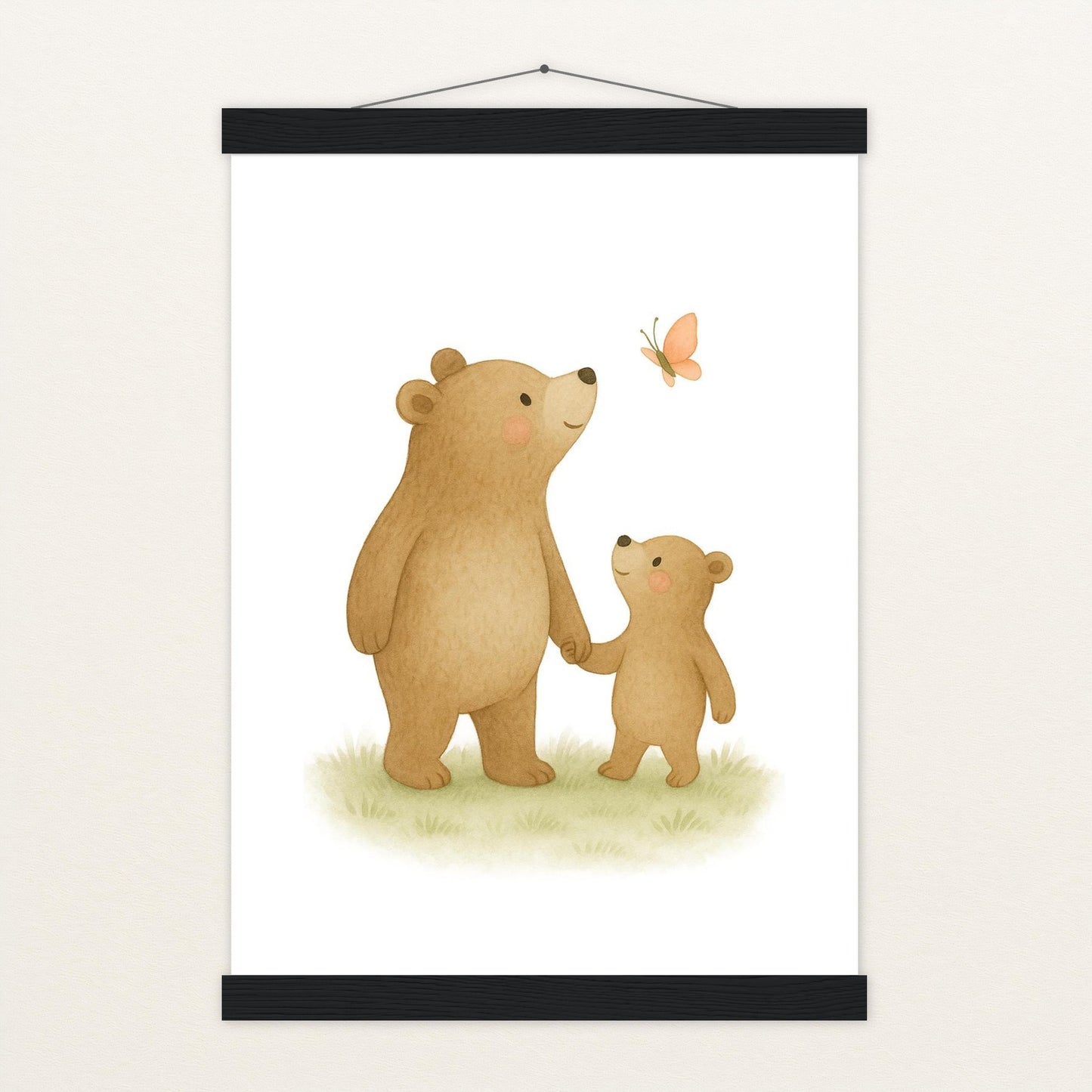 Balu der Bär - Motiv: "Schmetterling" Poster mit Leisten von tinylearner