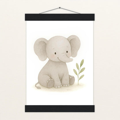 Emil der Elefant Poster mit Leisten von tinylearner
