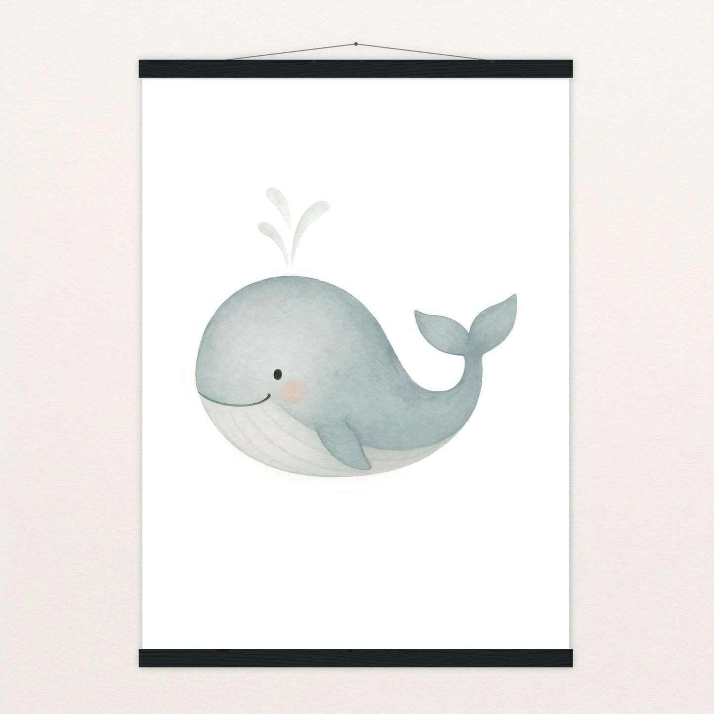 Willi der Wal Poster mit Leisten von tinylearner