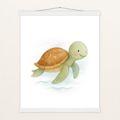 Sora die Schildkröte Poster mit Leisten von tinylearner