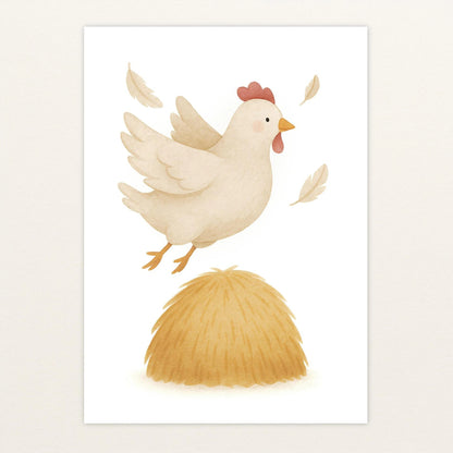 Hanni das Huhn - Motiv: "Heu" Poster von tinylearner