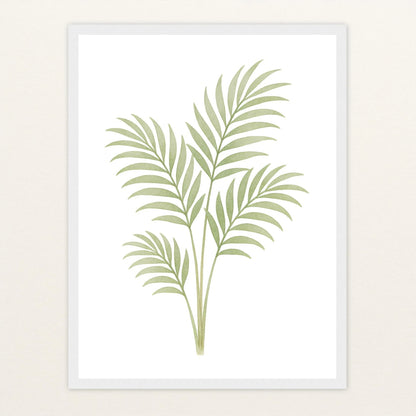 Howea-Blatt Poster mit Holzrahmen von tinylearner