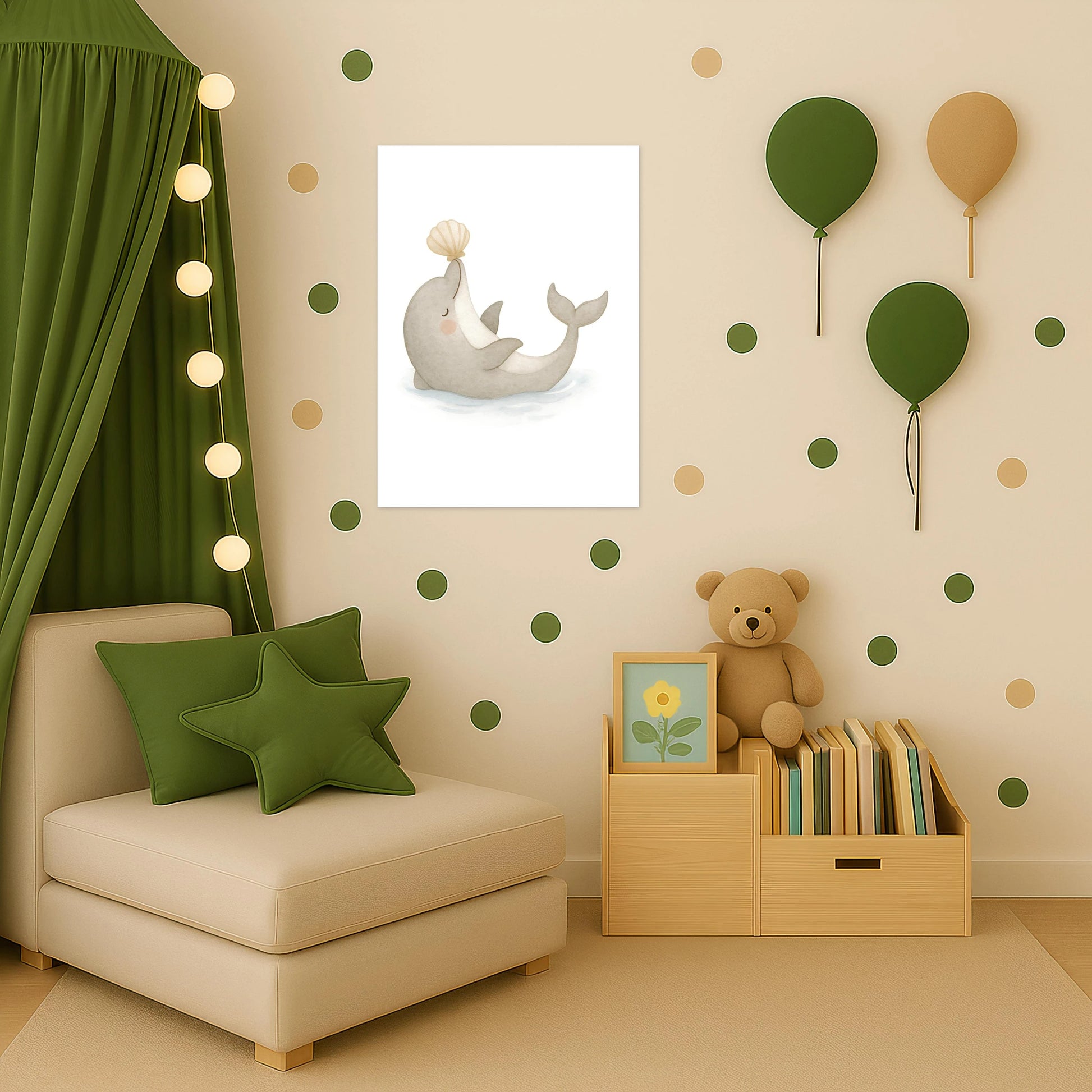 Dora der Delfin - Motiv: "Muschel" Poster von tinylearner