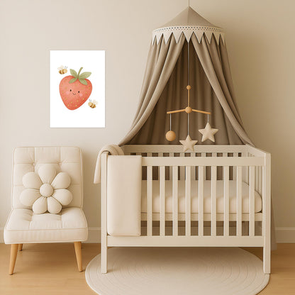 Obst: Erdbeere Poster von tinylearner