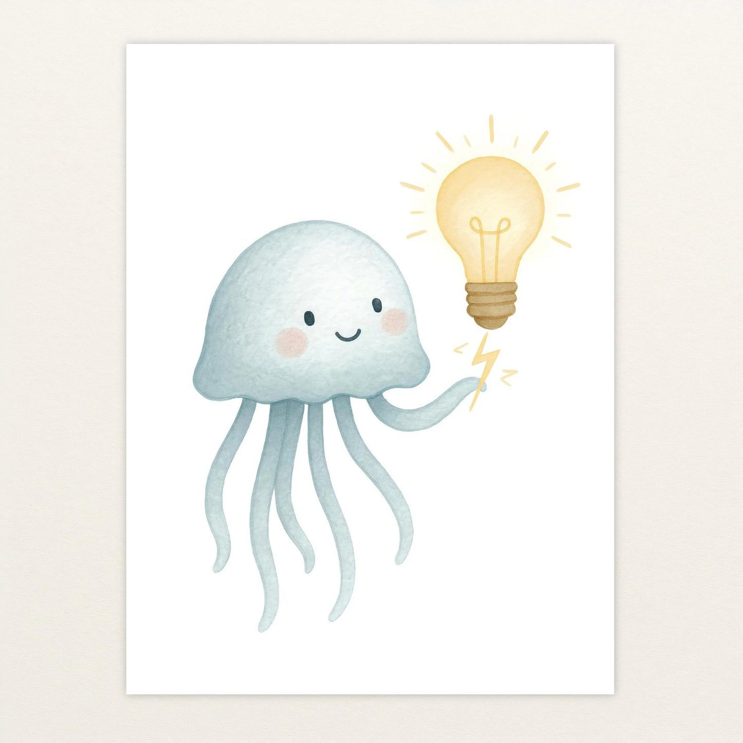 Quinn die Qualle - Motiv: "Glühbirne" Poster von tinylearner