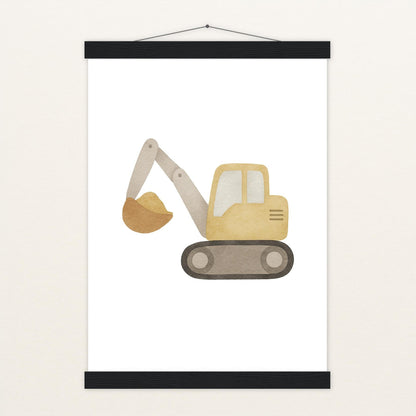 Bagger Poster mit Leisten von tinylearner