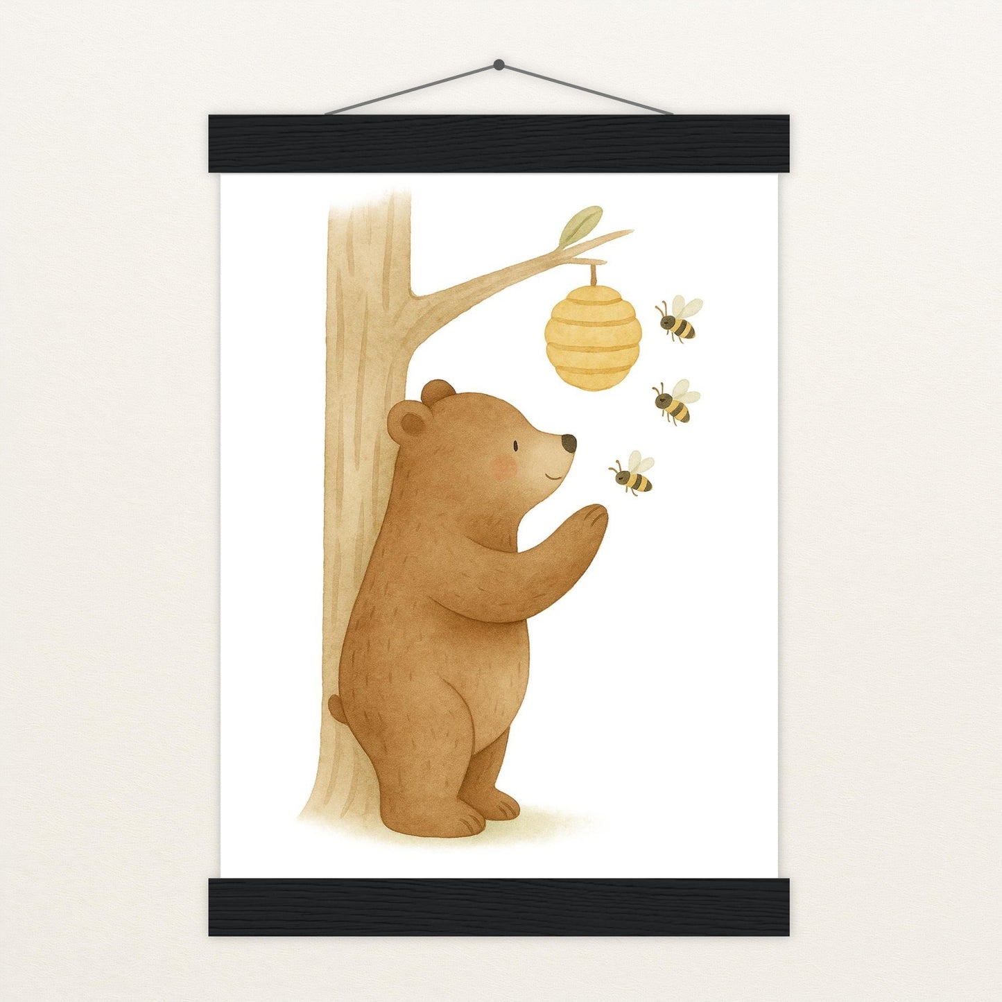 Balu der Bär - Motiv: "Bienenstock" Poster mit Leisten von tinylearner