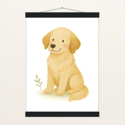 Hugo der Hund Poster mit Leisten von tinylearner