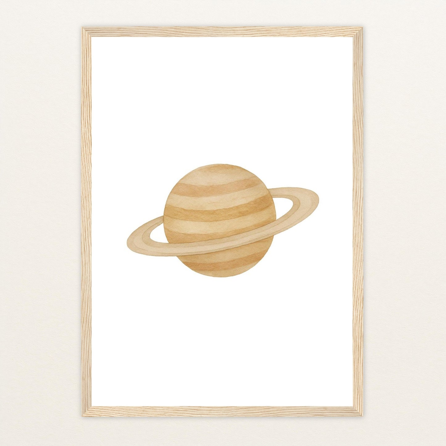 Saturn Poster mit Holzrahmen von tinylearner