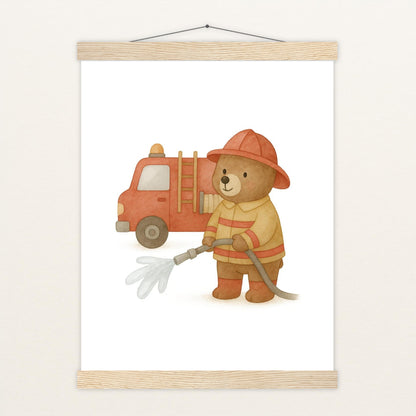 Balu der Bär - Motiv: "Feuerwehr" Poster mit Leisten von tinylearner