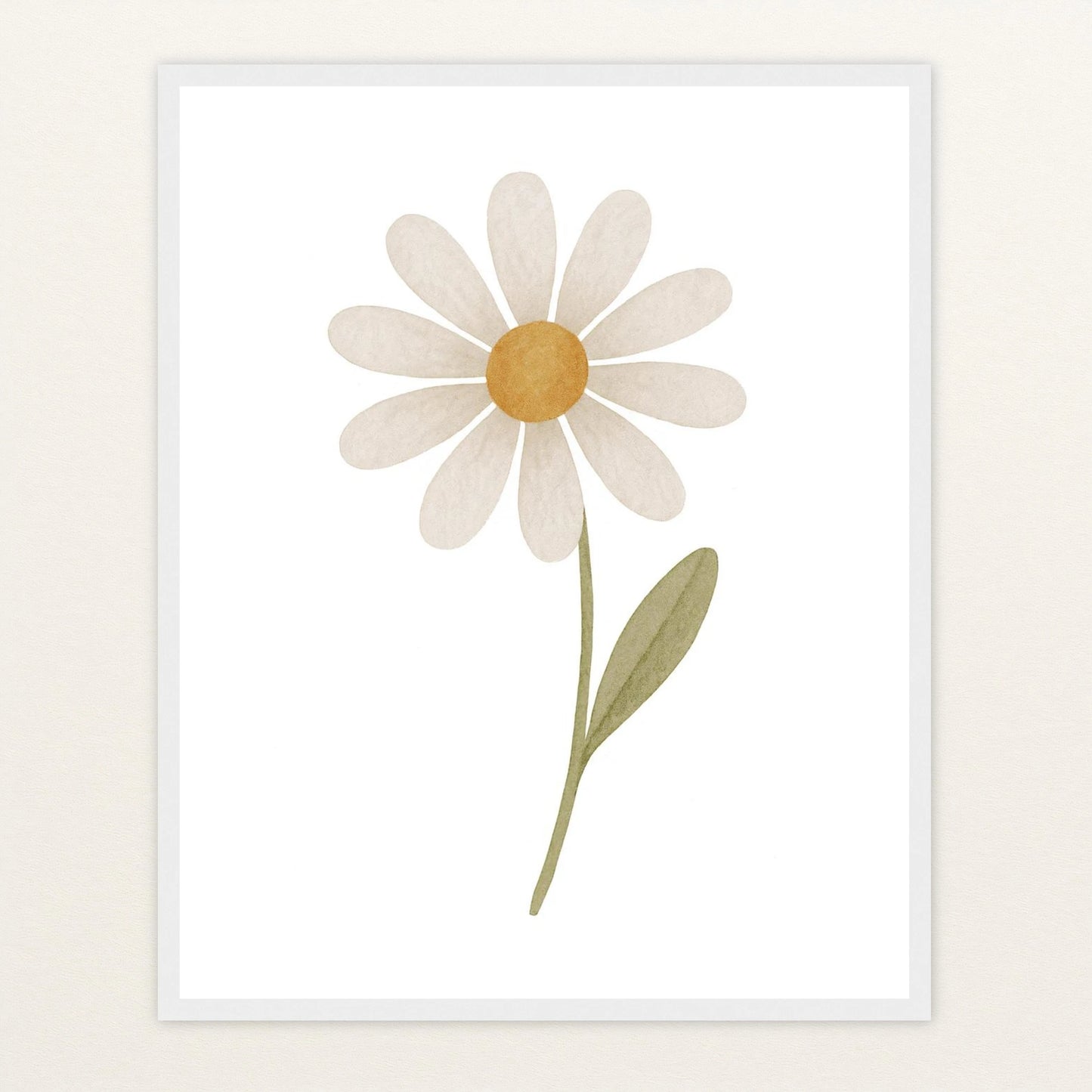 Gänseblümchen Poster mit Holzrahmen von tinylearner