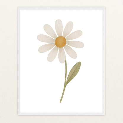 Gänseblümchen Poster mit Holzrahmen von tinylearner