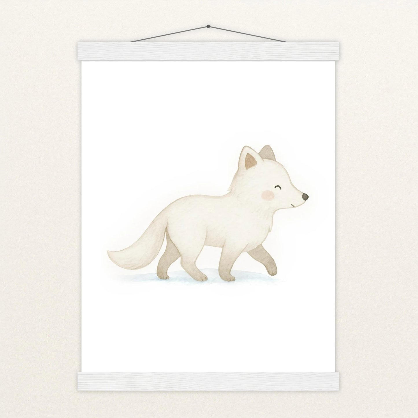 Pino der Polarfuchs Poster mit Leisten von tinylearner