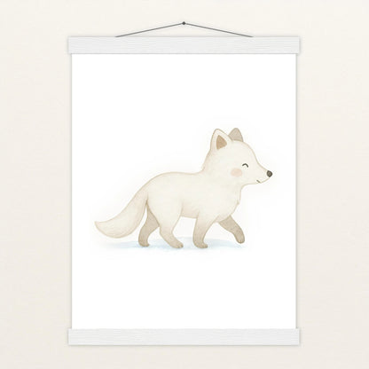 Pino der Polarfuchs Poster mit Leisten von tinylearner