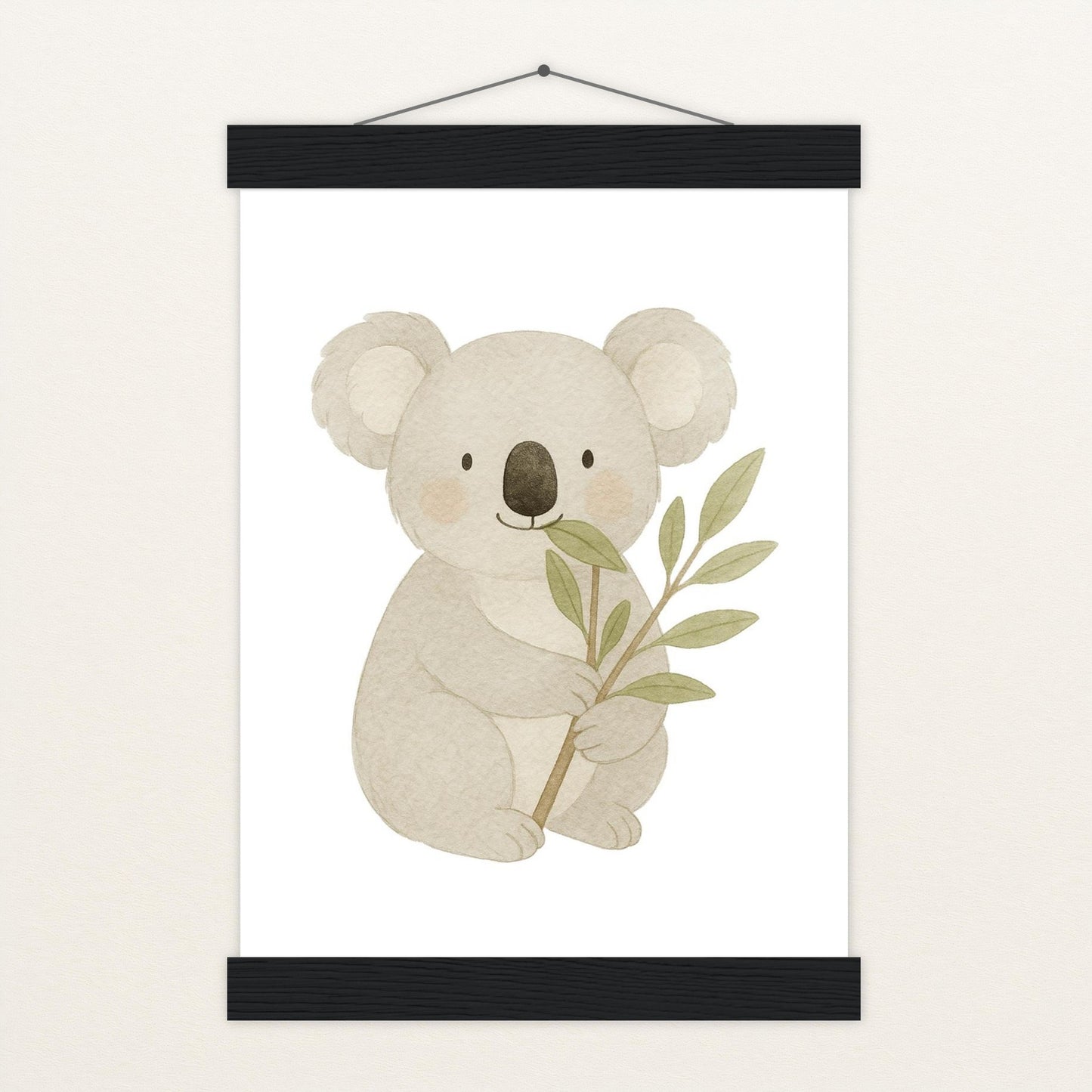 Kori der Koala - Motiv: "Eukalyptus" Poster mit Leisten von tinylearner