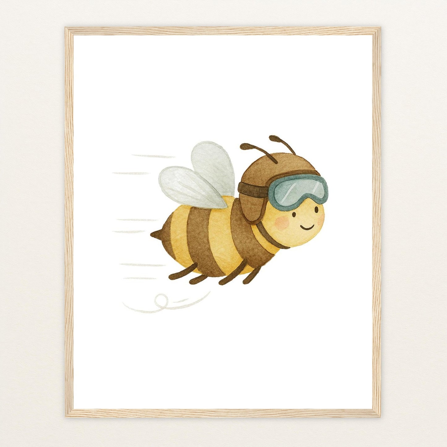 Bibi die Biene Poster mit Holzrahmen von tinylearner