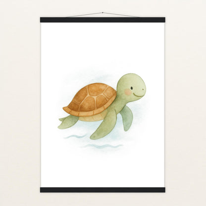 Sora die Schildkröte Poster mit Leisten von tinylearner