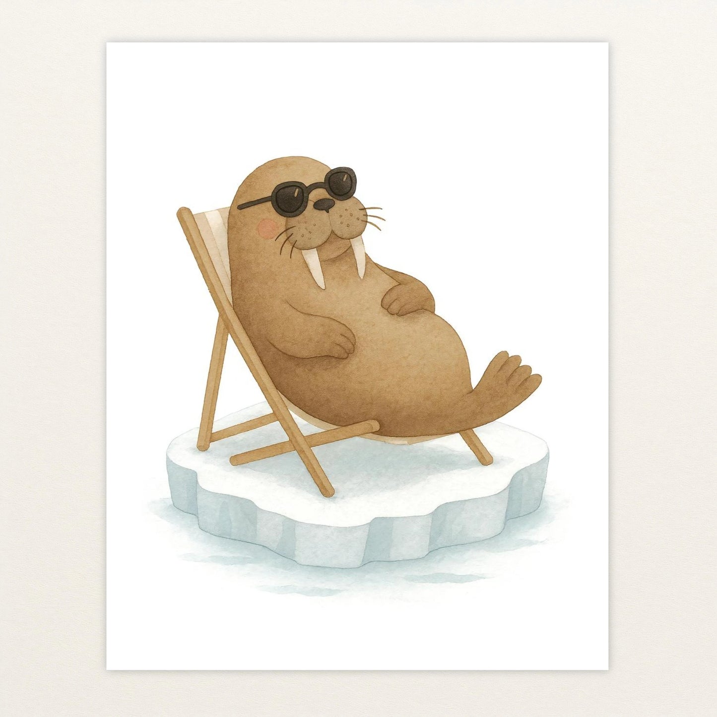Wally das Walross - Motiv: "Liegestuhl" Poster von tinylearner