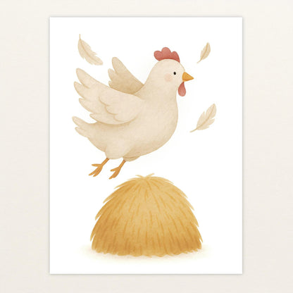 Hanni das Huhn - Motiv: "Heu" Poster von tinylearner