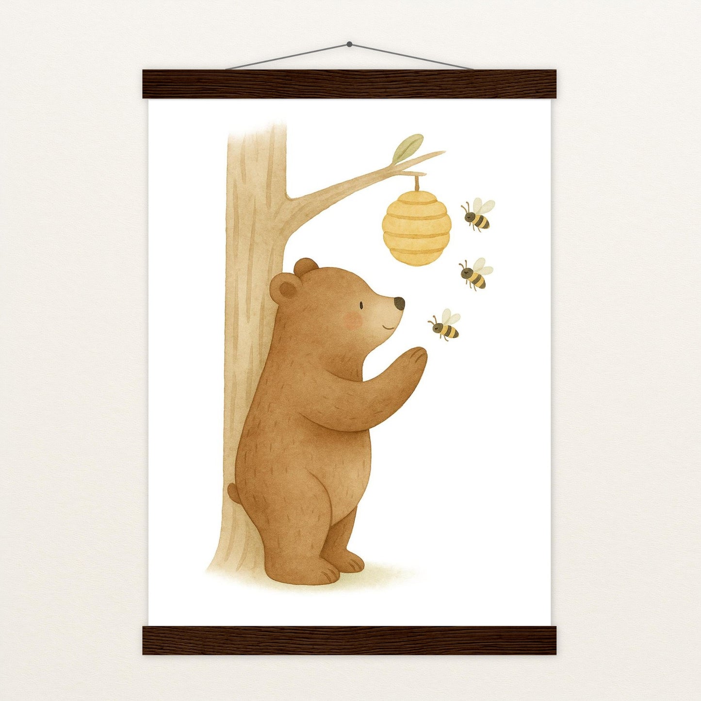 Balu der Bär - Motiv: "Bienenstock" Poster mit Leisten von tinylearner