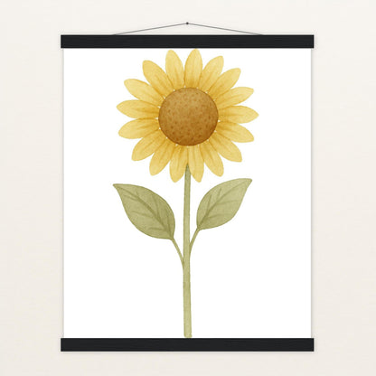 Sonnenblume Poster mit Leisten von tinylearner