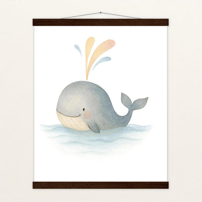 Willi der Wal - Motiv: "Freude" Poster mit Leisten von tinylearner