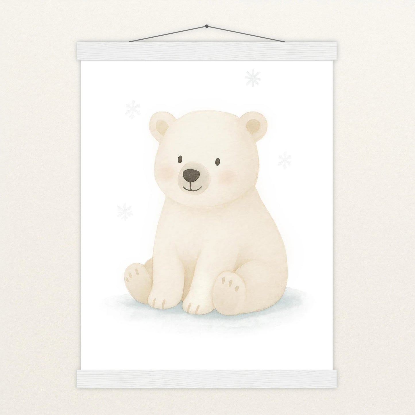 Pummel der Polarbär Poster mit Leisten von tinylearner