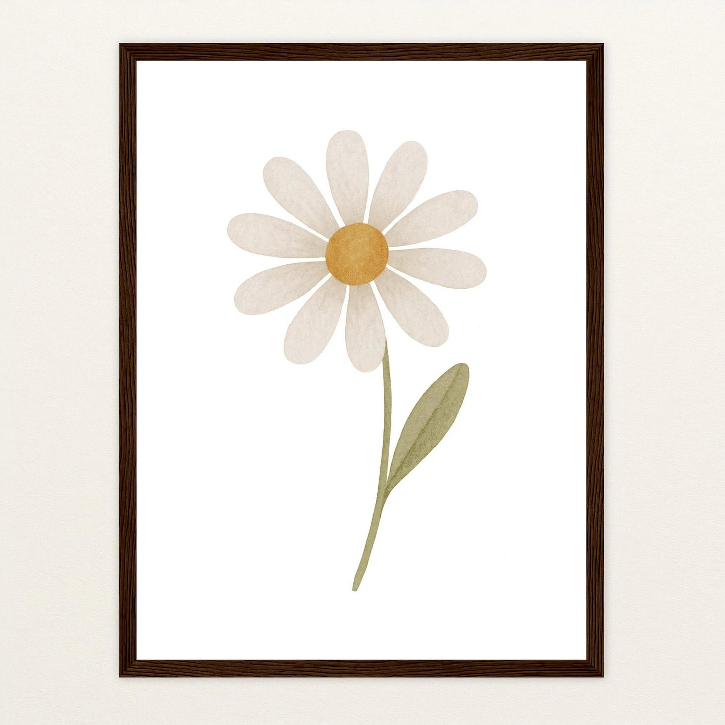 Gänseblümchen Poster mit Holzrahmen von tinylearner