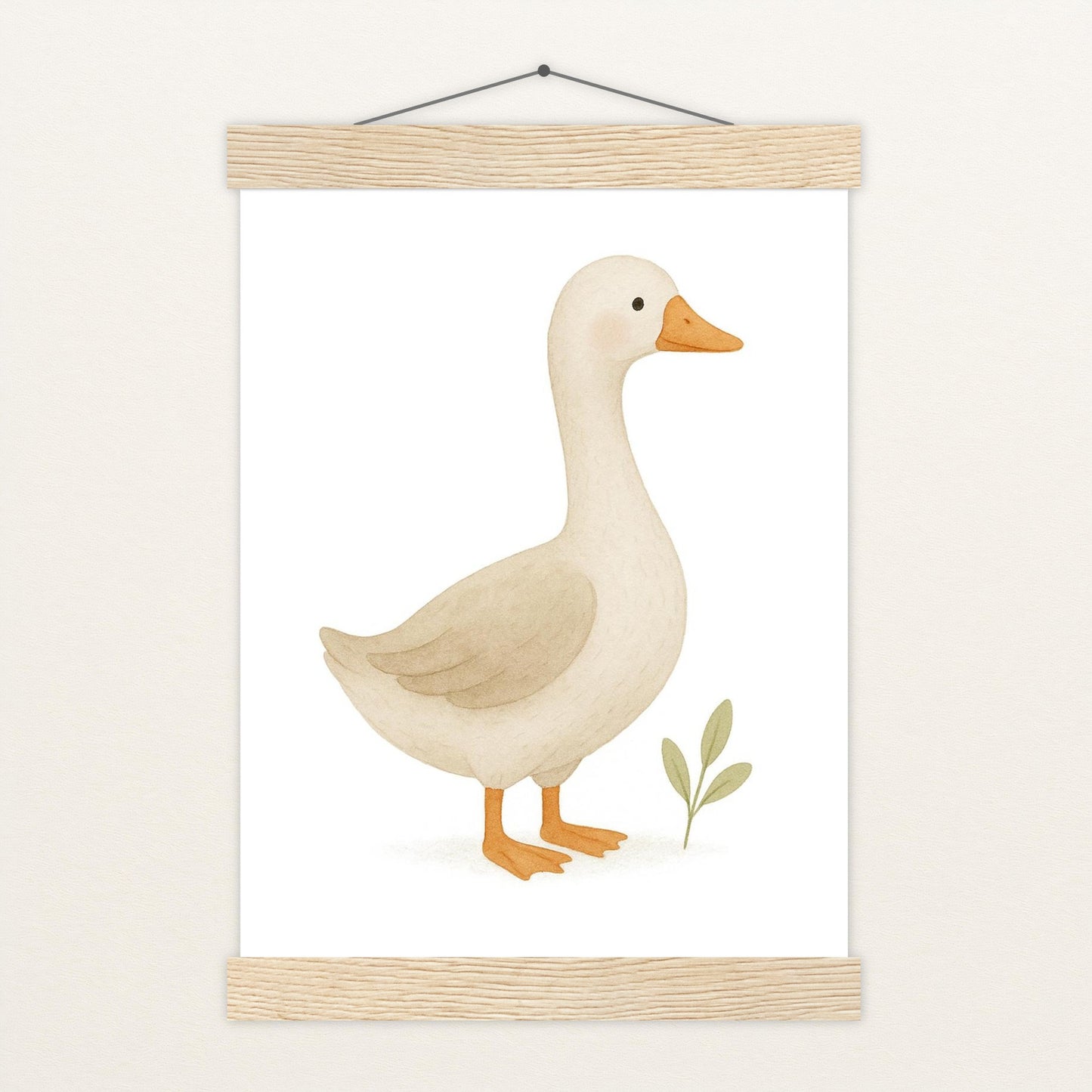 Gusi die Gans Poster mit Leisten von tinylearner
