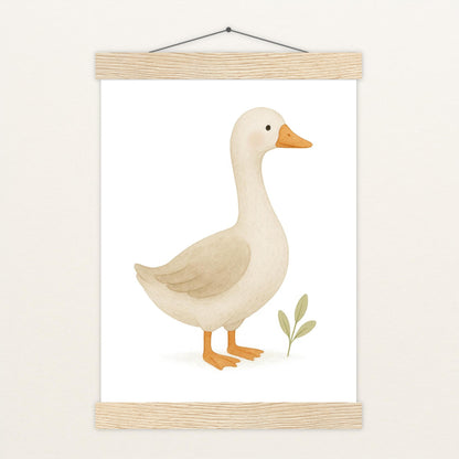 Gusi die Gans Poster mit Leisten von tinylearner