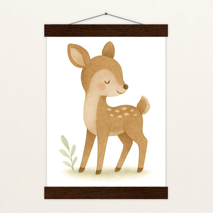 Ria das Reh Poster mit Leisten von tinylearner