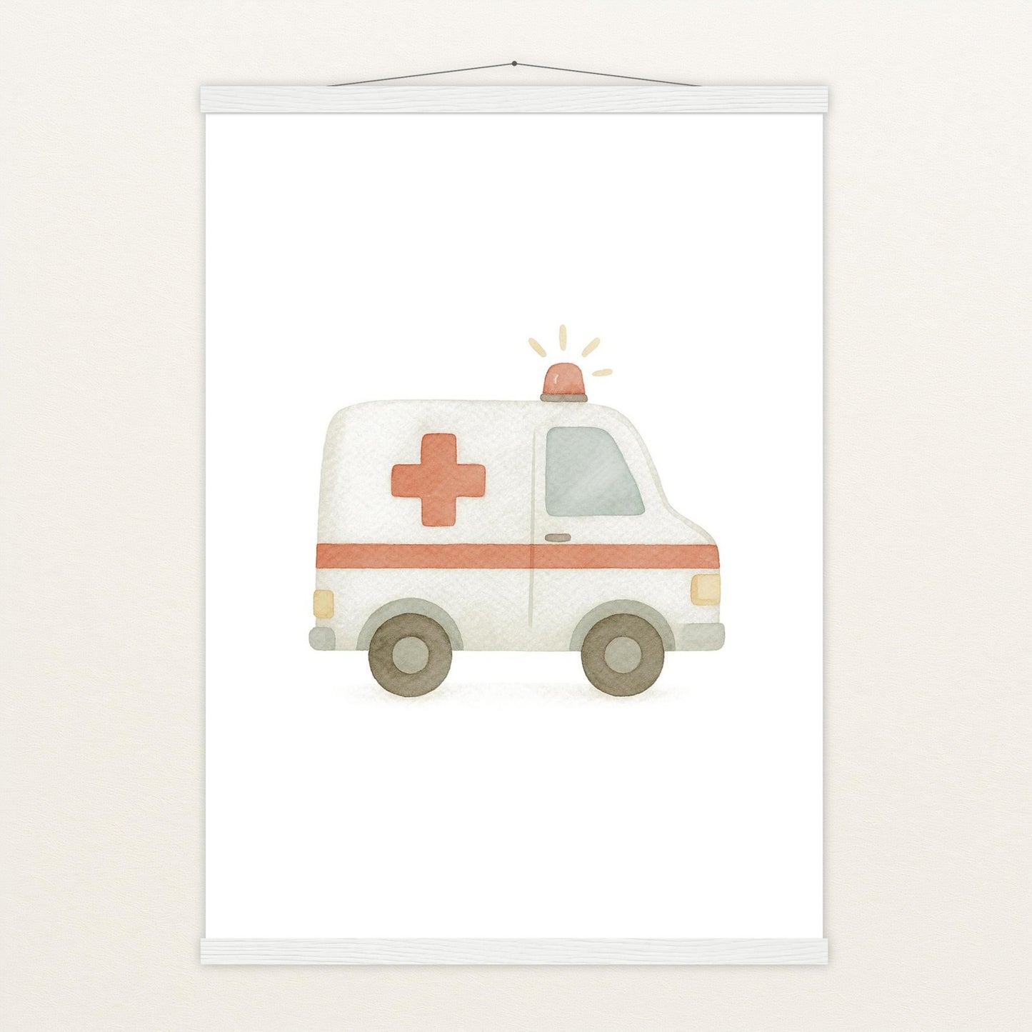Krankenwagen Poster mit Leisten von tinylearner