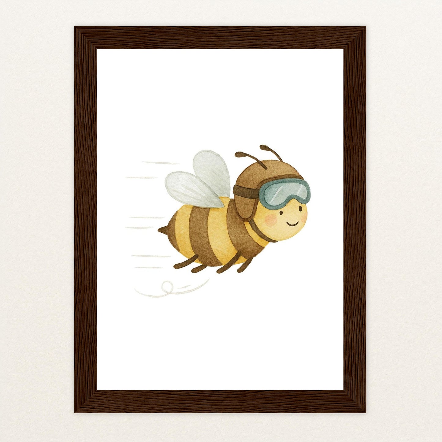 Bibi die Biene Poster mit Holzrahmen von tinylearner