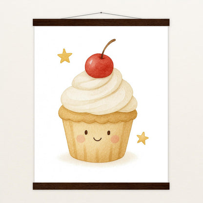 Süßes: Cupcake Poster mit Leisten von tinylearner