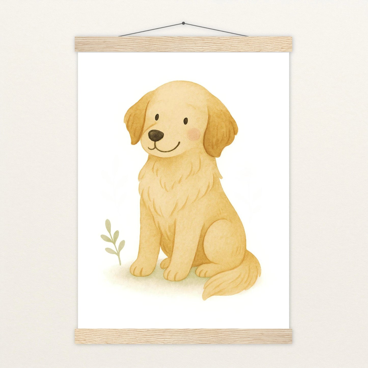 Hugo der Hund Poster mit Leisten von tinylearner