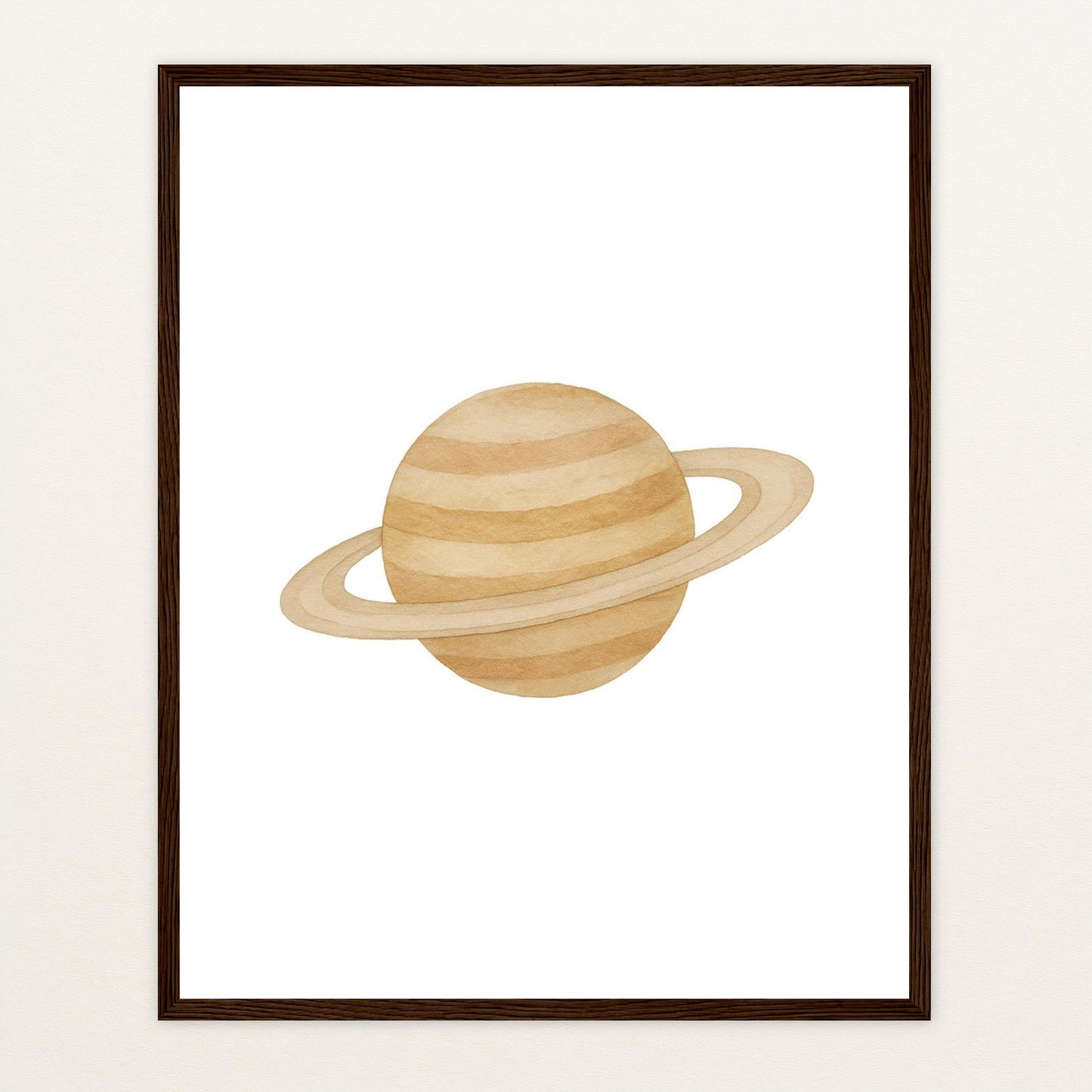 Saturn Poster mit Holzrahmen von tinylearner