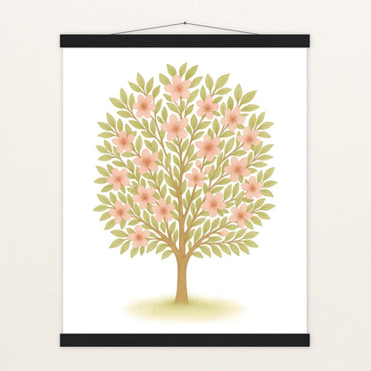 Kirschbaum Poster mit Leisten von tinylearner